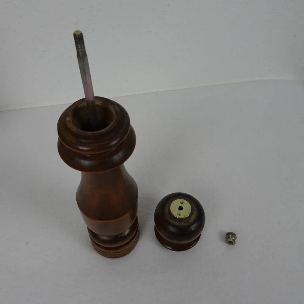Woodcrest By Styson Wooden Salt Shaker Pepper Grinder 10 Inches MCM Vintage